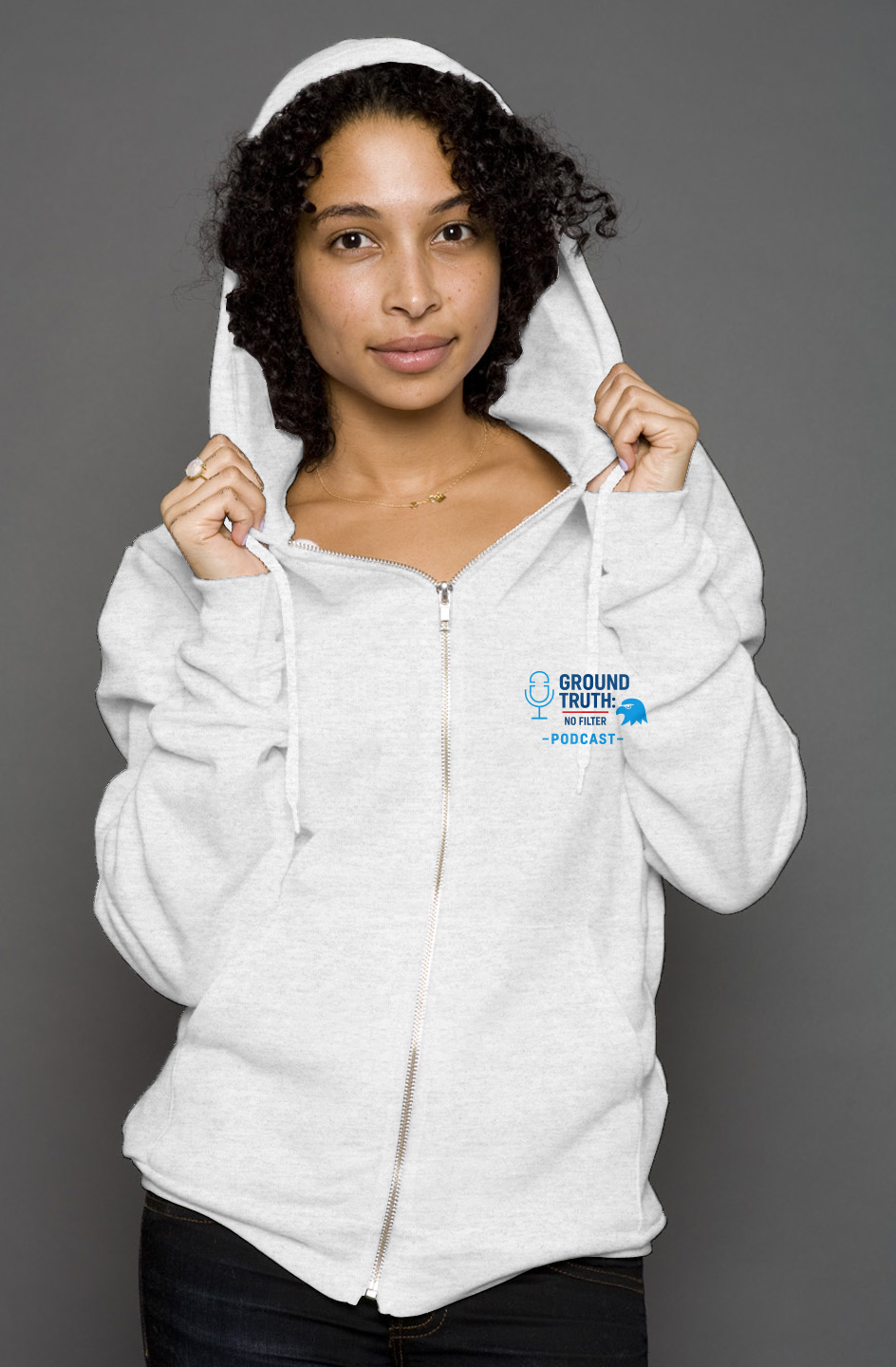 Women's Zip-Up Ground Truth: No Filter Hoodie