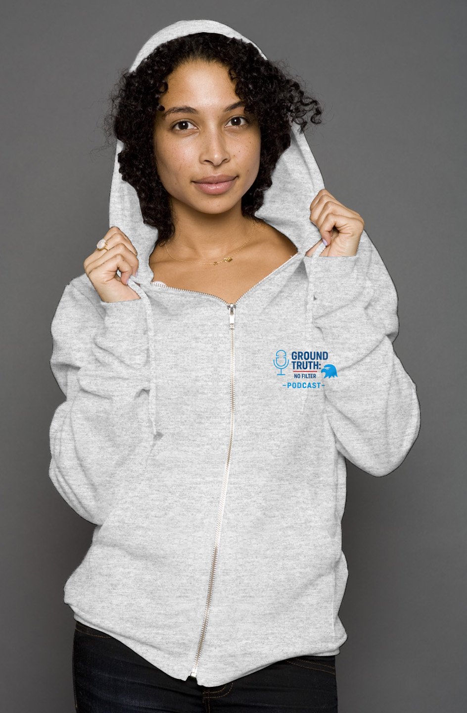 Women's Zip-Up Ground Truth: No Filter Hoodie
